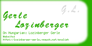 gerle lozinberger business card